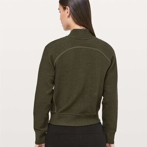 lululemon athletica Olive Ribbed Bomber Jacket